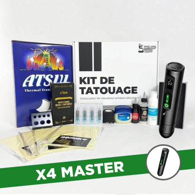 Kit de tatuaje X4 Master - Máquina inalámbrica a batería